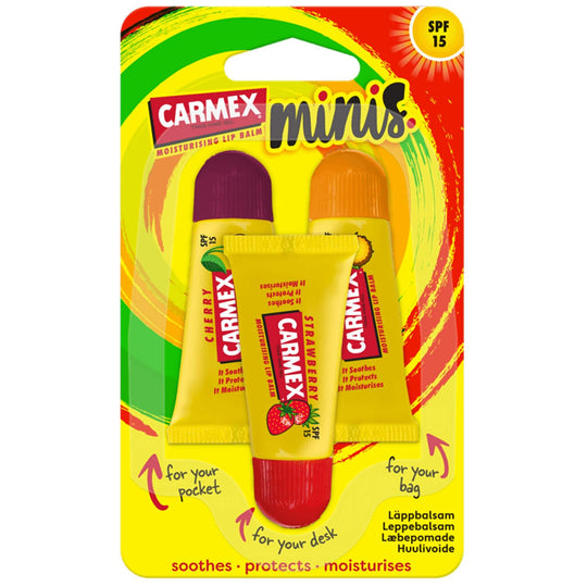Carmex Minis huulivoidelajitelma 3x5 g  SPF15