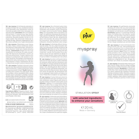 Pjur - MySpray Spray voor Vrouwen