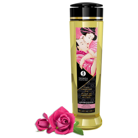 Shunga - Massageolie, roos