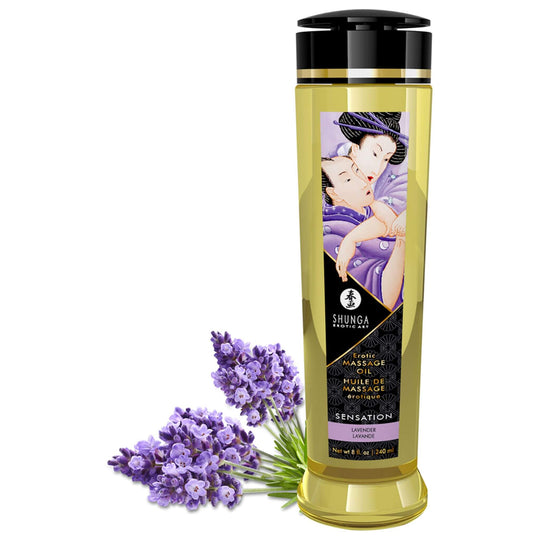 Shunga - Massageolie, lavendel