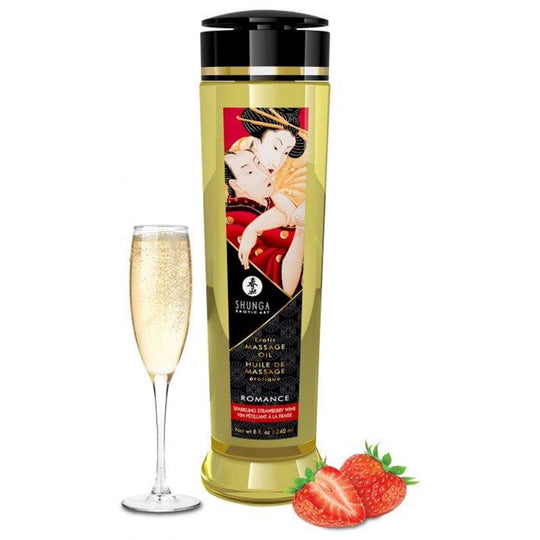 Shunga - Massageolie, aardbeien en champagne
