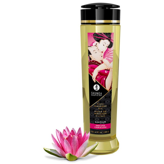 Shunga - Massageolie, Zoete Lotus