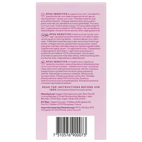 RFSU Sensitive condoom, latexvrij 6 stuks