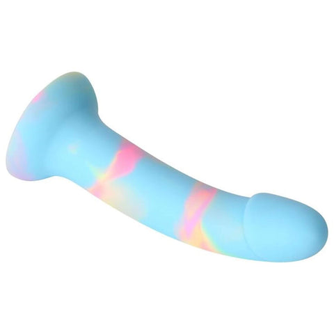 Värikäs dildo imukupilla