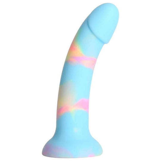 Värikäs dildo imukupilla