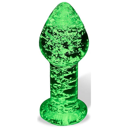 Pimeässä hohtava lasinen anaalitappi