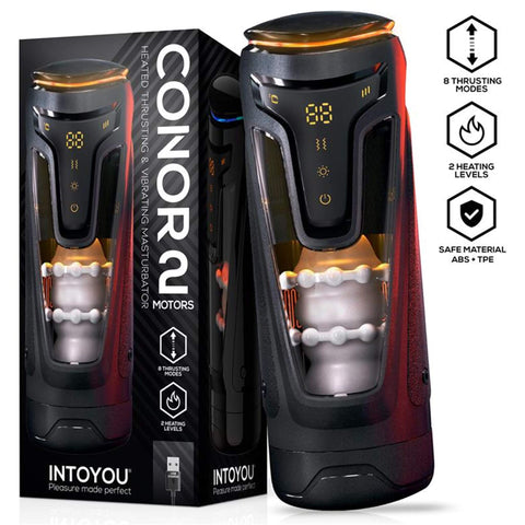 Automaattinen masturbaattori työntö-, värinä- ja lämmitystoiminnoilla