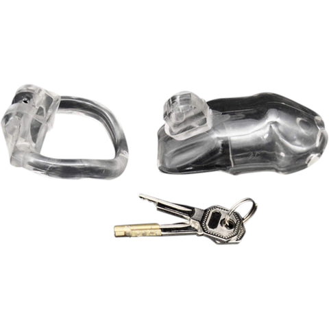 Siveysvyö 2.0, pieni koko, läpikuultava hartsi, mukana kaksi avainta.