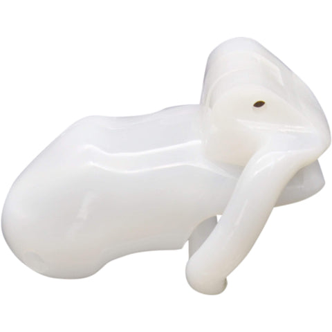 Siveysvyö 2.0, small, valkoinen hartsi, virtausaukko ja ergonominen muoto.