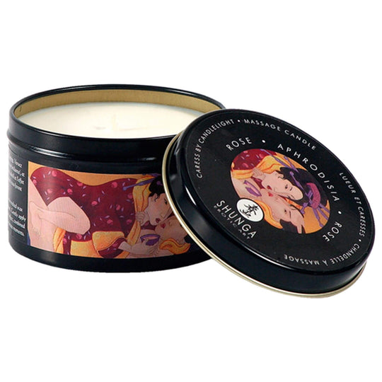 Shunga - Massage candle, a rose that awakens desire