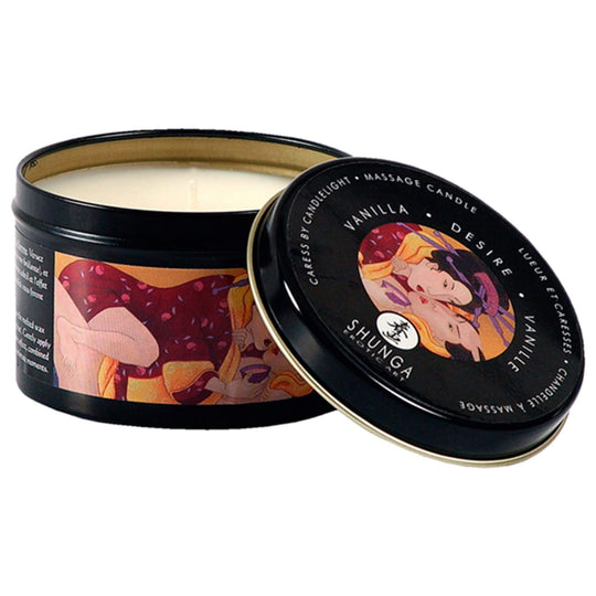 Shunga - Massage candle, passionate vanilla