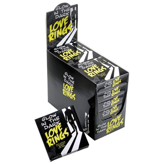 Glow in the Dark Love Rings - penny rings