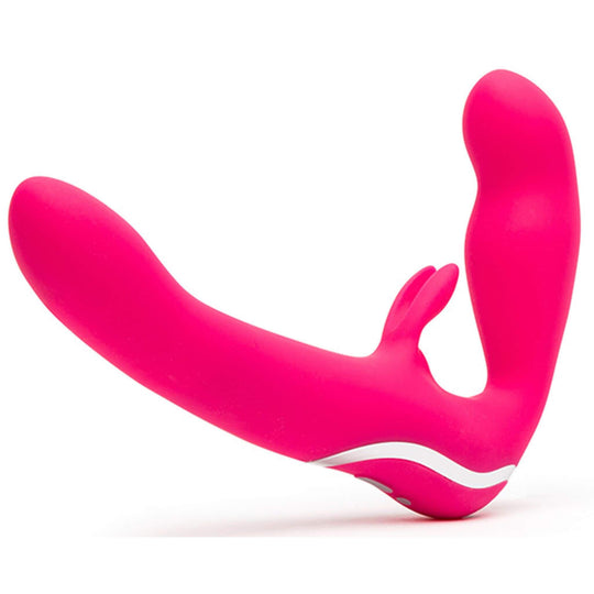 Happy Rabbit - Strapless strap-on Rabbit Vibe pink